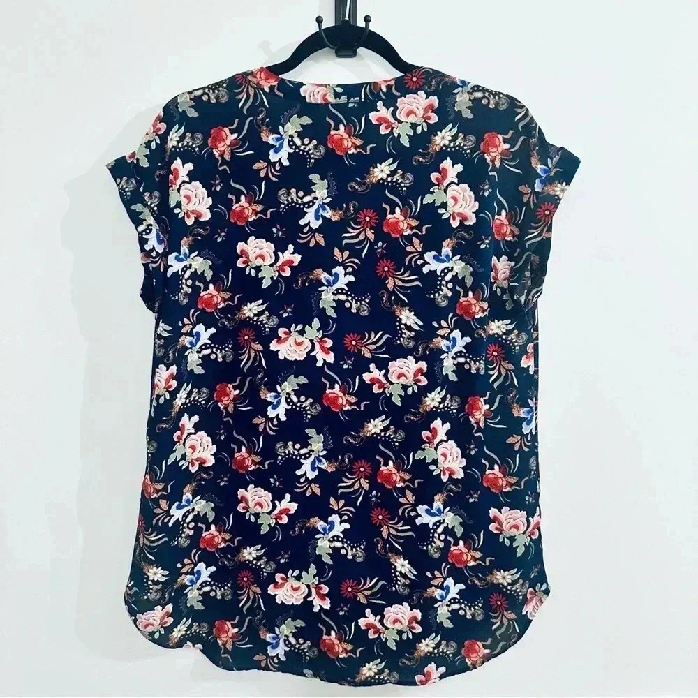 Philosophy Navy Print Blouse - Picture 3 of 4